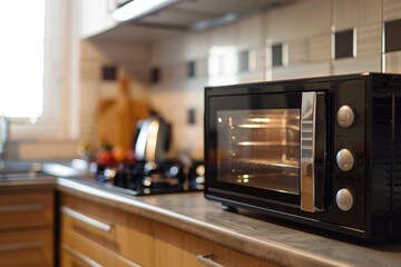 Wall Mural - Microwave on Kitchen Counter