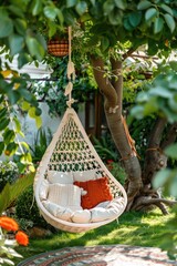 Canvas Print - Hammock in Garden Tree