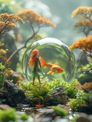 Canvas Print - aquarium with fish