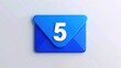 © zaen_studio - Blue Envelope with Number Five