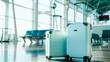 © KamokamoZa - Suitcase or luggage with conveyor belt in the airport.