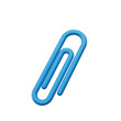 © Hammad - Blue Paper clip on a white background 3d illustration