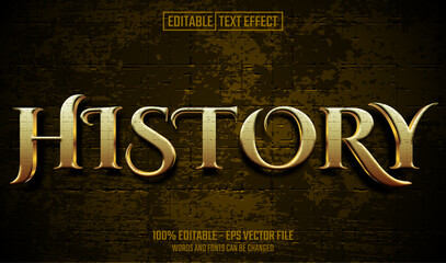 Wall Mural - history editable text effect