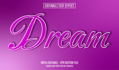 Wall Mural - dream editable text effect