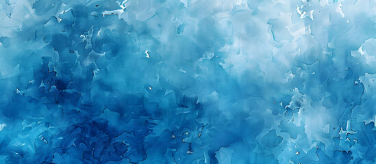 A blue watercolor background with a textured paper and cool mottled design.