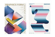 © KKK - Gradient artwork vector poster template set gradient graphic design square useful Idea framed poster print web cover flyer aesthetic background abstract Intense trendy modern minimal unique layout