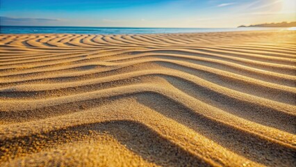 Wall Mural - Closeup of intricately textured sand pattern on a summer beach, sand, pattern, texture, closeup, beach, summer, grains, natural