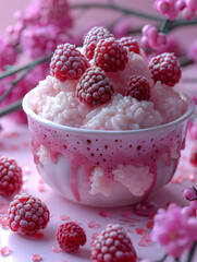 Wall Mural - raspberry ice cream