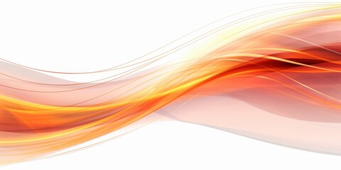 Poster - abstract orange and yellow wave design