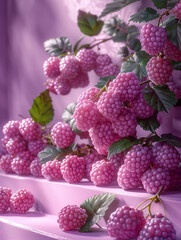 Wall Mural - raspberry and blackberry