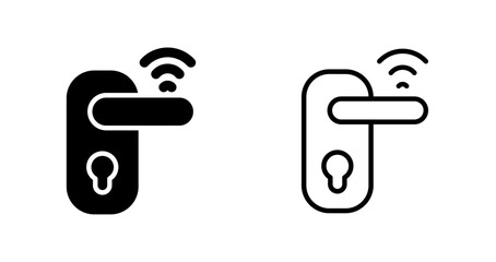 Poster - Smart Door Lock Vector Icon