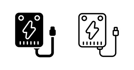 Sticker - Portable charger Vector Icon