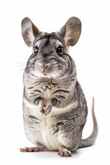 Wall Mural - chinchilla on white background