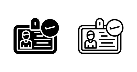 Sticker -  ID Verification Vector Icon