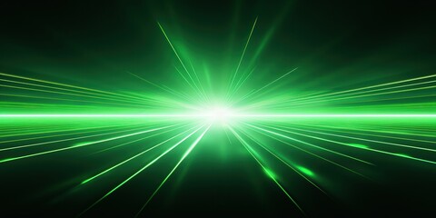 Wall Mural - Abstract Green Light Burst