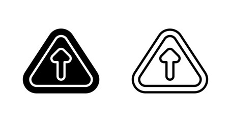 Canvas Print - Road sign Vector Icon