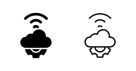 Canvas Print - Cloud Automation Vector Icon