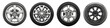 © Stock AI - Set of car wheels isolated on a transparent background, Generative AI