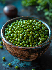 Canvas Print - mung beans in a bowl