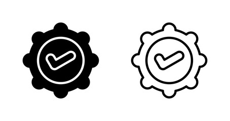 Sticker - Badge Check Vector Icon