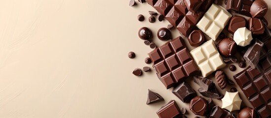 Poster - Chocolate Bars and Bites on Light Taupe