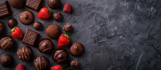 Sticker - Decadent Chocolate Assortment on Slate Gray