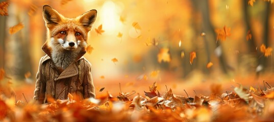 Wall Mural - Fox in a Jacket