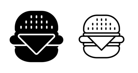 Sticker - Burger Vector Icon