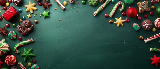 Poster - Holiday Candy Mix on Dark Green