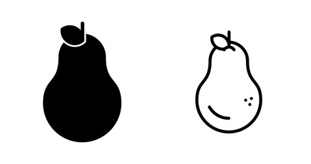 Canvas Print - Pear Vector Icon