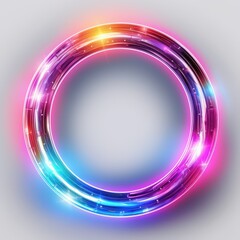 Poster - Abstract Neon Circle with Light Effects