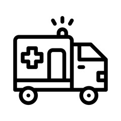 Wall Mural - ambulance line icon