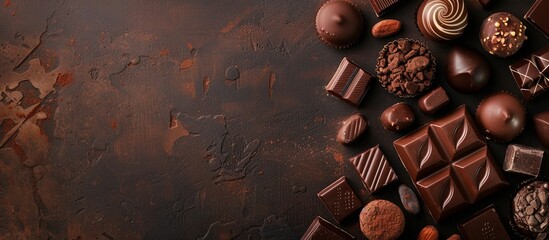 Sticker - Luxury Chocolates on Dark Brown