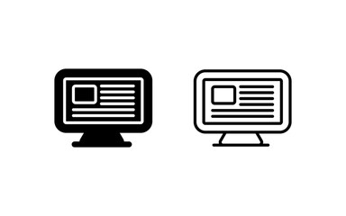 Sticker - Computer Vector Icon