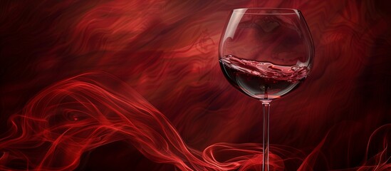 Canvas Print - Red Wine Elegance: A glass