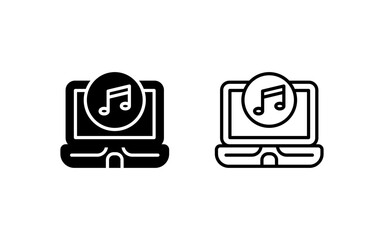 Sticker - Laptop Vector Icon