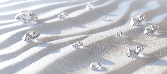 Poster - White Sand with Scattered Diamonds