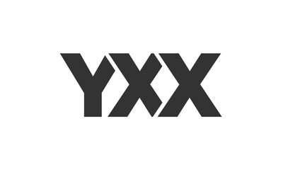 Poster - YXX logo design template with strong and modern bold text. Initial based vector logotype featuring simple and minimal typography. Trendy company identity.