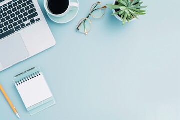 Aufkleber - minimalist layout with marketing tools around a laptop screen, highlighting online advertising strat