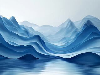 Poster - abstract blue background