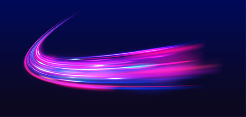 Aufkleber - Speed connection vector background. Vector swirl trail effect. Abstract vector fire circles, sparkling swirls and energy light spiral frames. Database fast data transfer acceleration.	