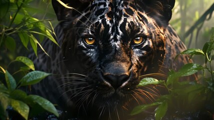 panther in nature video 4k