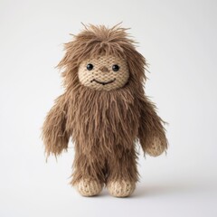 Wall Mural - A cute Sasquatch doll made from yarn wool