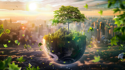 Canvas Print - World environment day concept