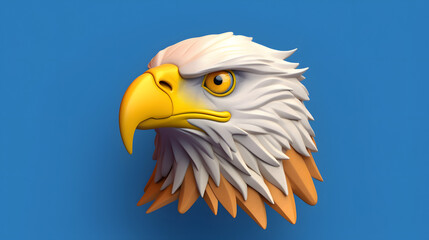 Wall Mural - Eagle 3d cartoon style