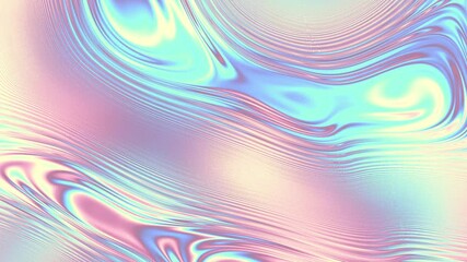 Poster - Abstract colorful background - metallic undulating liquid reflecting vibrant surface. 4k looped video. Dark blue abstract liquid surface
