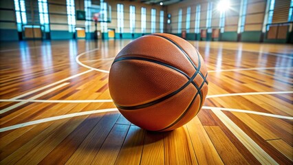 basketball ball on the court