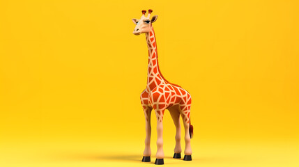 Giraffe 3d cartoon style