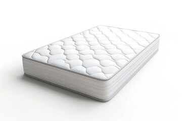 Canvas Print - A White mattress isolated on white background.