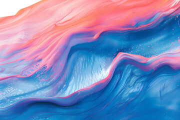 Wall Mural - Abstract Coral Blue Pastel Fluid Texture Wave Background